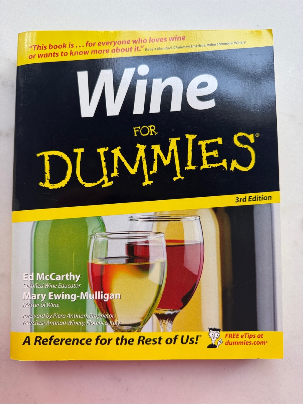 Wine For Book - Black/Yellow Cover paperback like new
